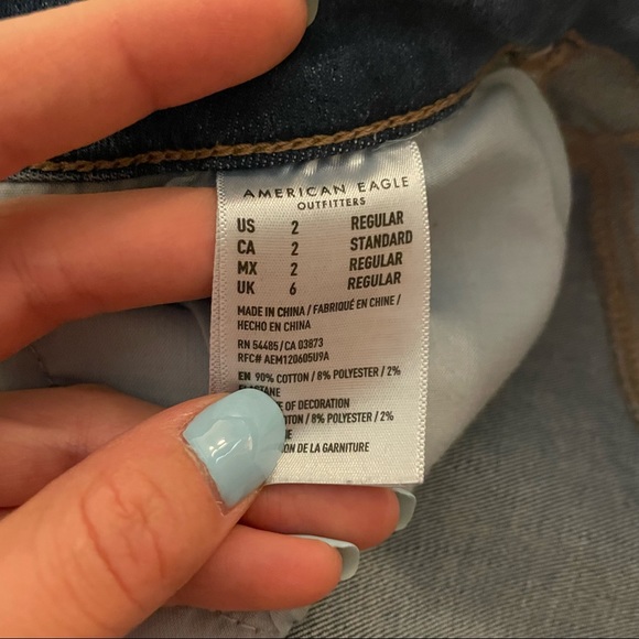 NEW American Eagle Skinny Super Stretch Darkwash 2 - Picture 3 of 3